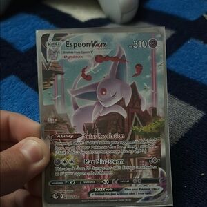Pokemon Espeon VMAX Trading Card - Red and Purple